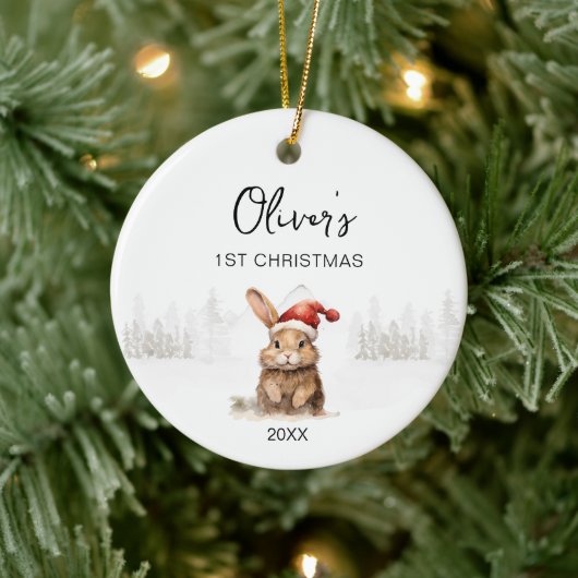 Baby Boy's Eerste Kerst Ornament 2023 modern (Boom)