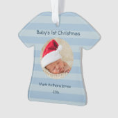 Baby Boy's eerste kerstacrylversiering Ornament (voorkant)