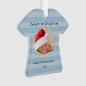 Baby Boy's eerste kerstacrylversiering Ornament (voorkant)