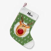 Baby Boy's eerste kerstboomstructuur met naam Kleine Kerstsok (Voorkant (Hangend))