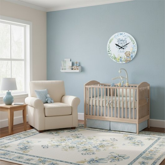 Baby Boy's Eerste Kerstfeest Gepersonaliseerde Naa Grote Klok