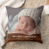 Baby Boy's Eerste Kerstgeboorte Stats & Foto Kussen (Deken)