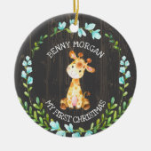 Baby Boy's eerste kerstGiraffe Ornament (Voorkant)
