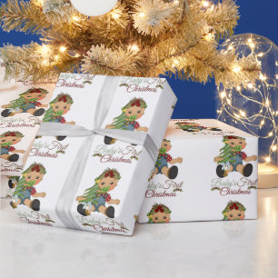 Baby Boy's eerste kerstinpakpapier Cadeaupapier