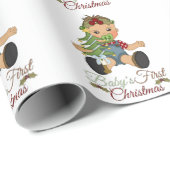 Baby Boy's eerste kerstinpakpapier Cadeaupapier (Rol Hoek)