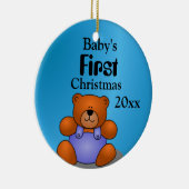 Baby Boy's eerste Kerstmis Keramisch Ornament (Rechts)