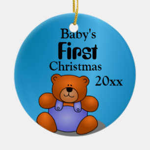 Baby Boy's eerste Kerstmis Keramisch Ornament