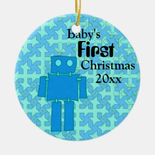 Baby Boy's eerste Kerstmis Keramisch Ornament