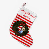 Baby Boy's eerste Kerstmis Kleine Kerstsok (Voorkant (Hangend))