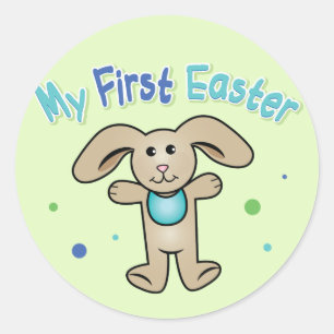 Baby Boy's eerste Pasen Ronde Sticker