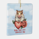Baby Boys Eerste Valentijnsdag Keramisch Ornament (Rechts)