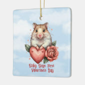 Baby Boys Eerste Valentijnsdag Keramisch Ornament (Links)