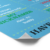 Baby Boy's Eerste Verjaardag Ballonnen Foto Poster (Hoek)