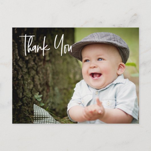 Baby Boy's eerste verjaardag Foto Aangepast Briefkaart (Voorkant)