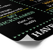 Baby Boy's First Birthday Balloons Foto Poster (Hoek)