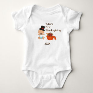 Baby Boy's First Thanksgiving Bodysuit
