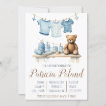 Baby Boy's kleren op Baby shower van de Kast