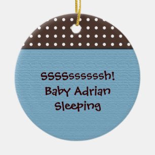 Baby Boy's Room Blauwe Deur Hanger Keramisch Ornament