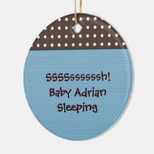 Baby Boy's Room Blauwe Deur Hanger Keramisch Ornament (Links)