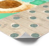 Baby Boys Room Monogram Teddy Bear Poster (Hoek)