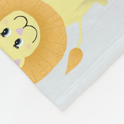 Baby Boys Schattige Blauw Oerwoud Safari Milestone Fleece Deken (Hoek)