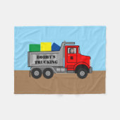 Baby Boy's Trucking Service Personaliseert Fotonaa Fleece Deken (Voorkant (Horizontaal))