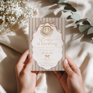 Baby bracht koffie voort Baby Shower Uitnodiging
