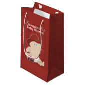 Baby Brandweerman Baby shower Gift Bag Klein Cadeauzakje (Voorkant Gekanteld)