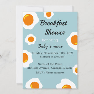Baby Breakfast Shower Uitnodiging