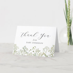 Baby Breath Baby shower Bedankkaart