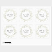 Baby Breath Flowers Baby shower Vierkante Sticker (Vel)
