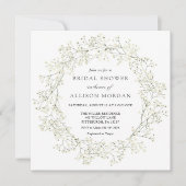 Baby Breath Flowers Bruidsdouche Uitnodiging (Voorkant)