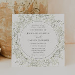 Baby Breath Flowers Wedding Invitation Kaart<br><div class="desc">Eenvoudige maar elegante baby huwelijksuitnodiging biedt een waterverf florale adem van witte baby. Pas uw informatie aan of klik op "Klik om verder aan te passen" om tekenstijlen,  grootte en kleuren te bewerken.</div>