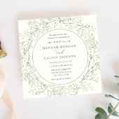 Baby Breath Flowers Wedding Invitation Kaart