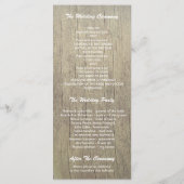 baby' Breath Mason Jar rustiek trouwprogramma Programmakaart (Achterkant)