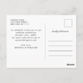 Baby Breath rustieke houten bruiloft Save the Date Briefkaart (Achterkant)