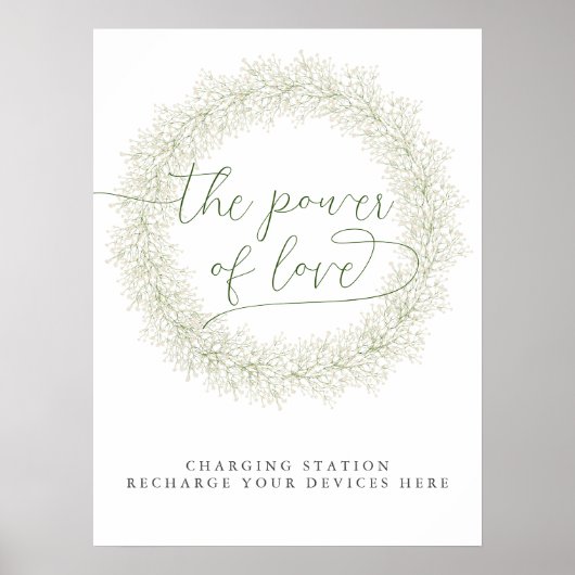Baby Breath Vrijgezellenfeest Charging Station Poster (Voorkant)