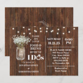 Baby Breath's Food & Brews Voordat ik een douche d Kaart (Voorkant / Achterkant)