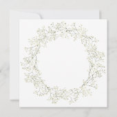 Baby Breator Flowers Baby shower Invitation Kaart (Achterkant)