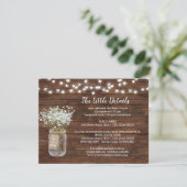Baby Breator Flowers Western Wedding insert card Kaart (Staand voorkant)