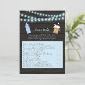 Baby Breedblauw over of onder het Baby shower Kaart (Staand voorkant)