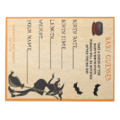 Baby Breedteschopster Halloween Witch Game Notitieblok (Voorkant)