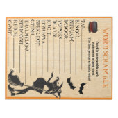 Baby Breedteschopster Halloween Witch Scramble Gam Notitieblok (Voorkant)