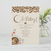 Baby breekt Baby shower van Baby-koffie Kaart (Staand voorkant)