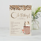 Baby breekt eicelboon met Baby shower Kaart (Staand voorkant)