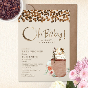 Baby breekt eicelboon met Baby shower Kaart