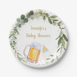 Baby breekt groen Baby shower Papieren Bordje