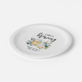 Baby breekt groen Baby shower Papieren Bordje (Gekanteld)