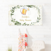 Baby breekt groen Baby shower Spandoek (Insitu)