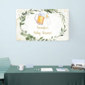 Baby breekt groen Baby shower Spandoek (Beurs)